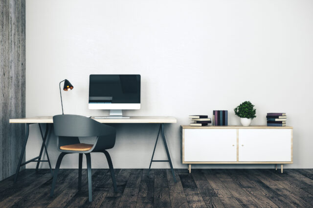 Homeoffice: moderne Büroeinrichtung