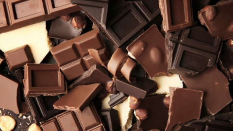 Schokolade: Stücke zerbrochener Schokolade