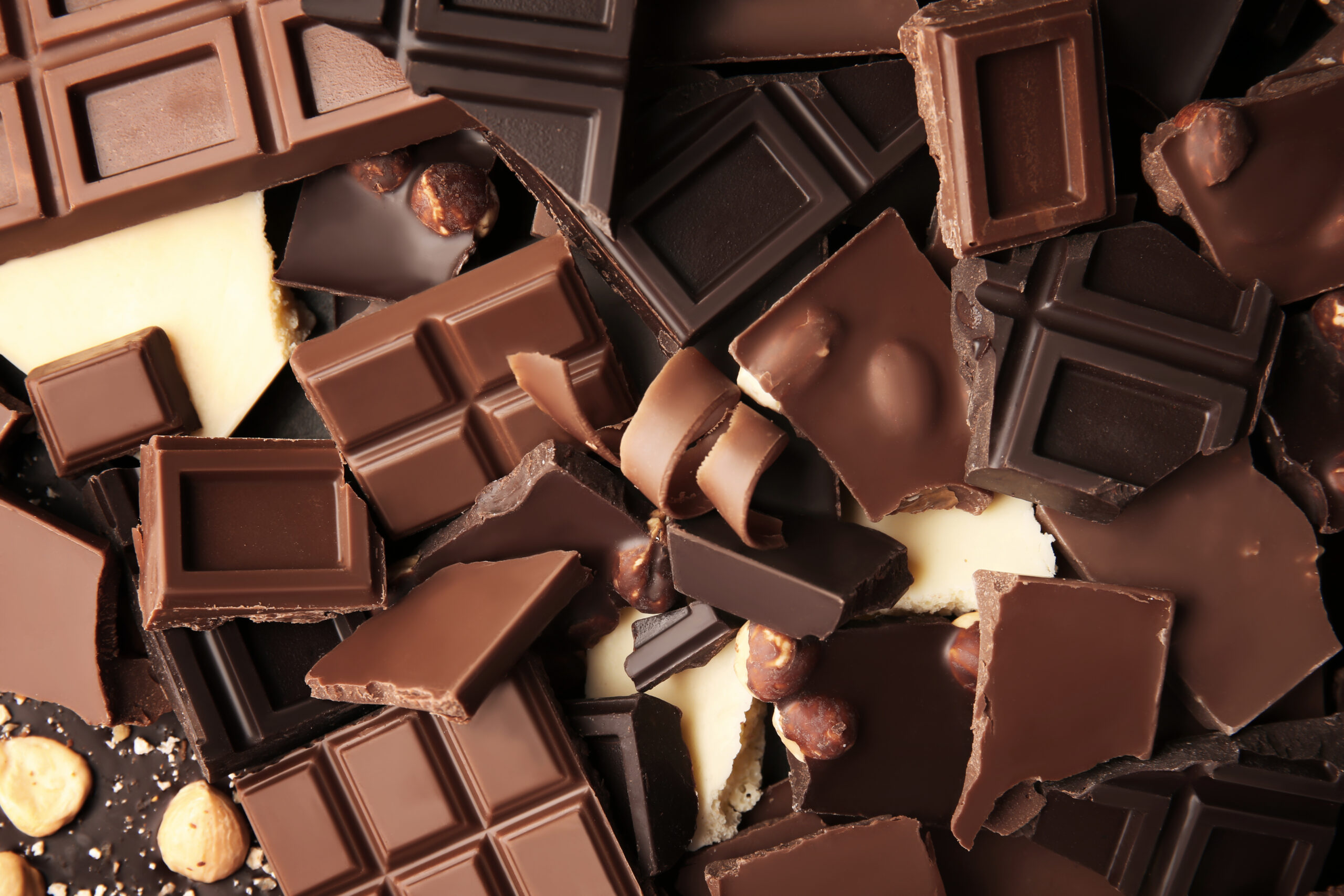 Schokolade: Stücke zerbrochener Schokolade